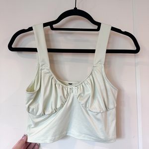 H&M Women’s Green Ruched Bust Summer Tank Top Medium